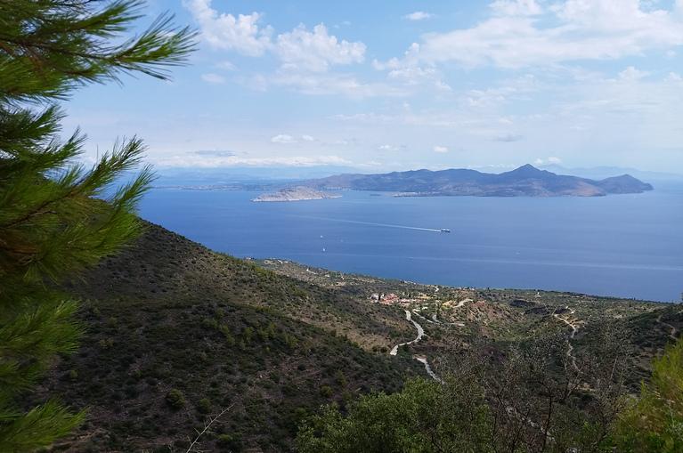 View on Aegina from Methana